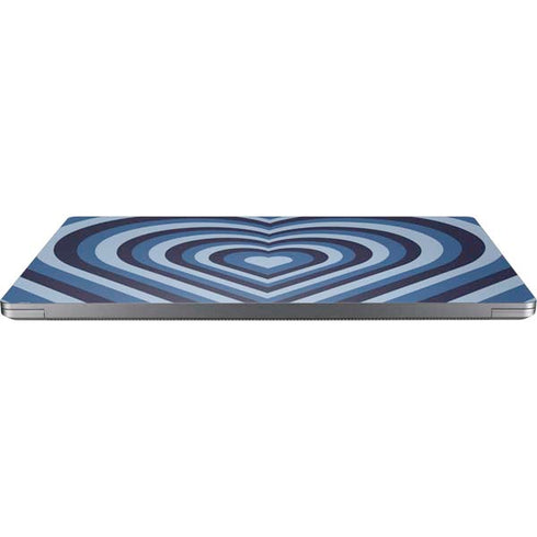 Blue Heart Pattern Universal Laptop 16in (13 x 9.4in) Skin